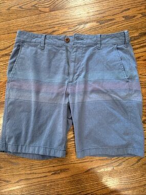 Hollister Classic fit Men's Blue Striped Cotton Shorts 8” inseam with 32” waist